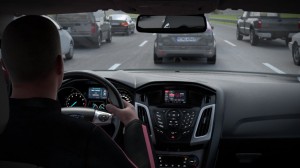2012 Ford Traffic Jam Assist - driver viewpoint