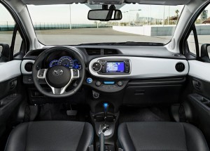 2013 Toyota Yaris Hybrid interior cockpit