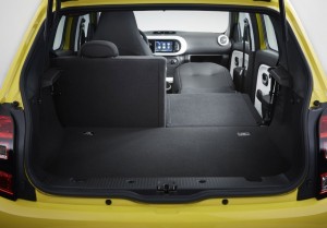 2014 Renault Twingo interior boot rear passenger seats folded