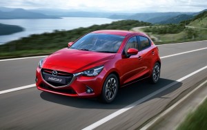 2015 Mazda Mazda2 exterior front left dynamic